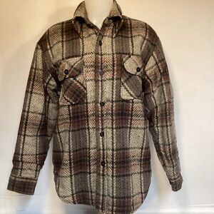 Vintage CPO VIP Shirt Jacket Pile Lined Plaid men’s size medium